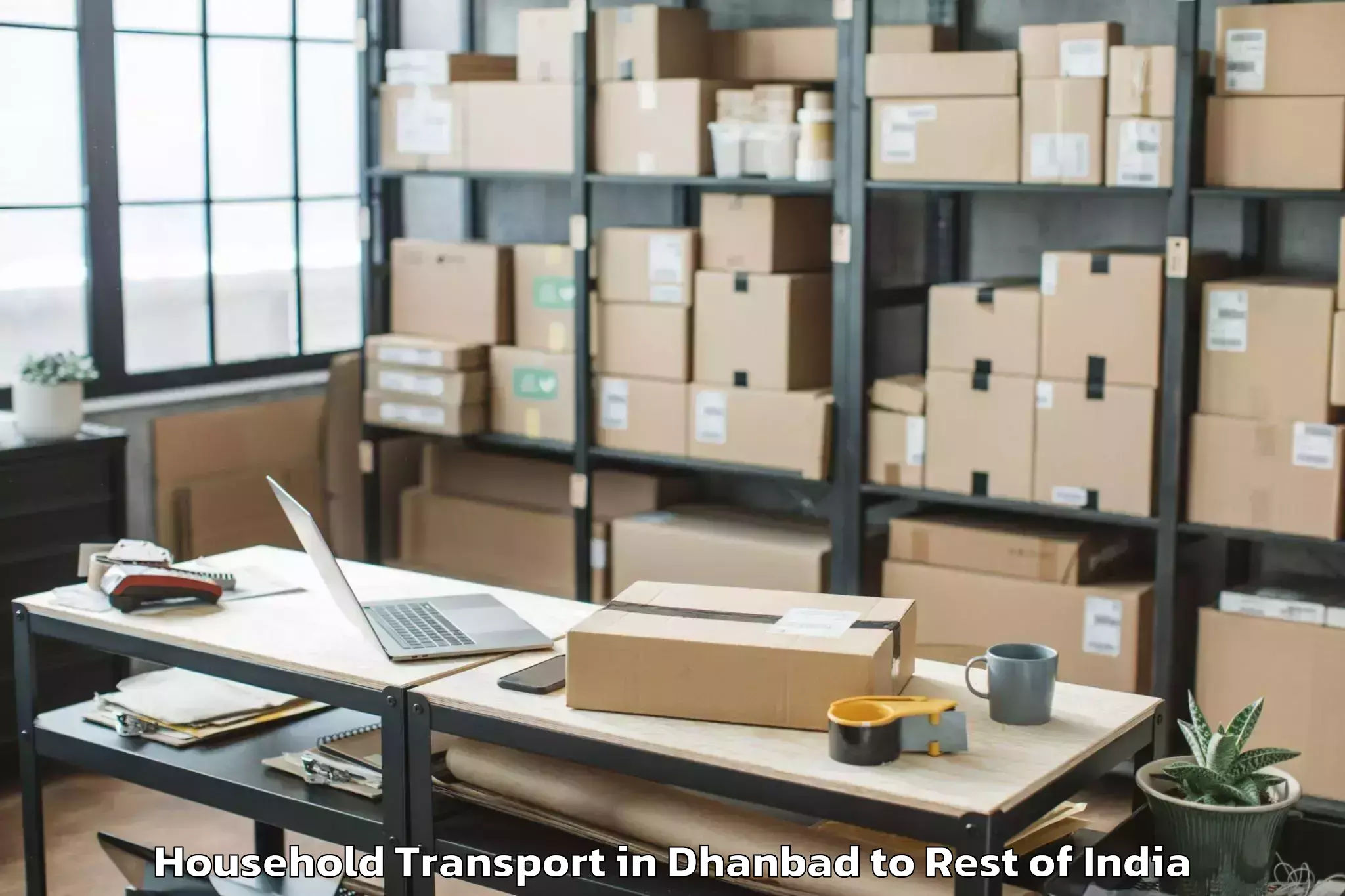 Easy Dhanbad to Nelakondapally Household Transport Booking